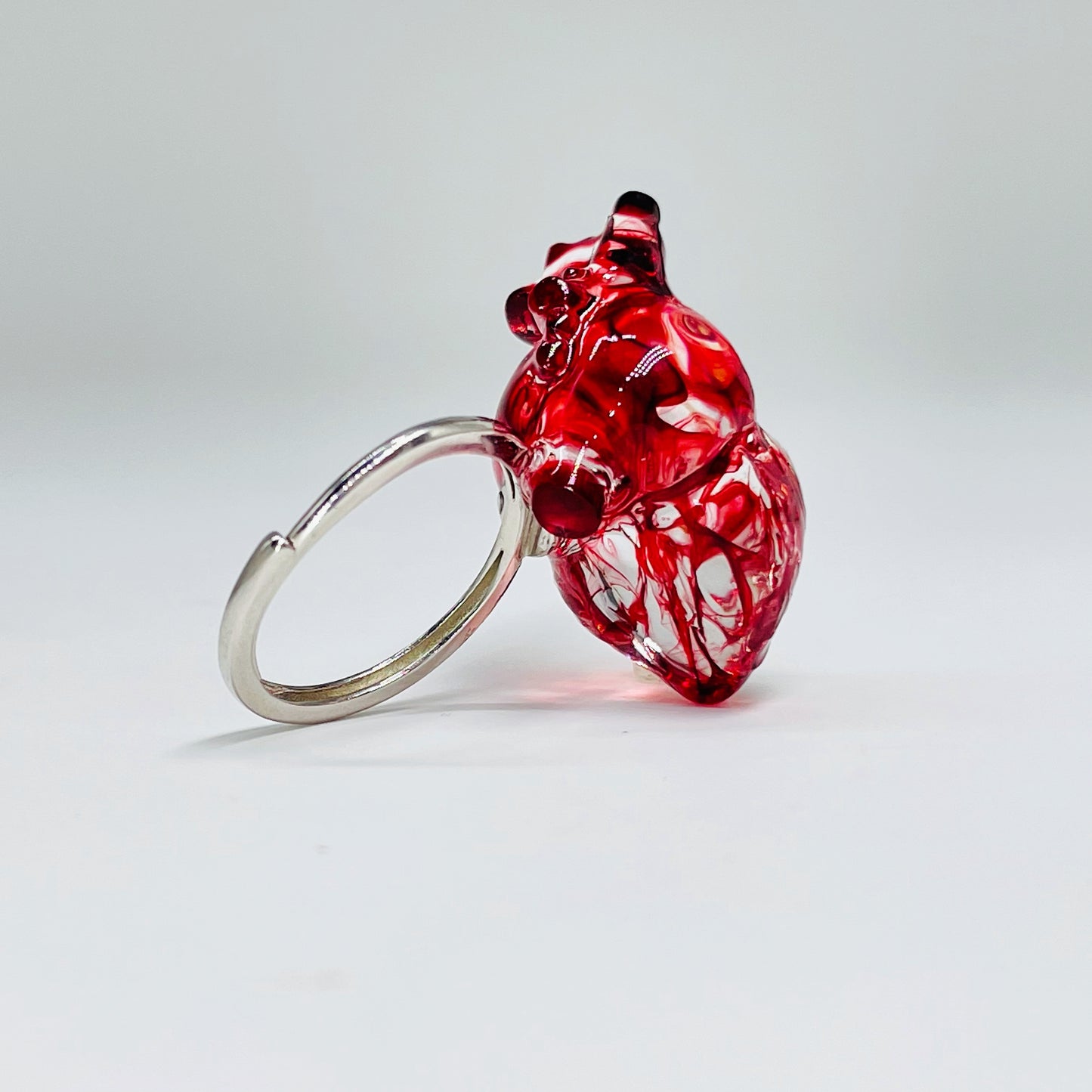 silver heart ring