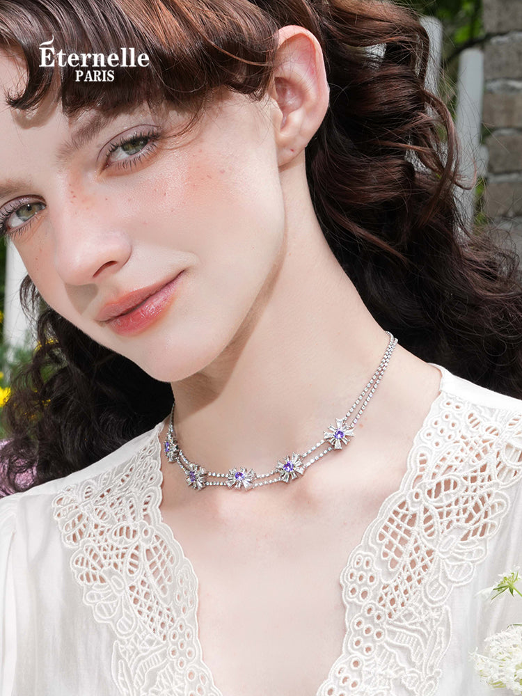 Eternelle French eternal original lavender choker women's high-quality clavicle girlfriend gift