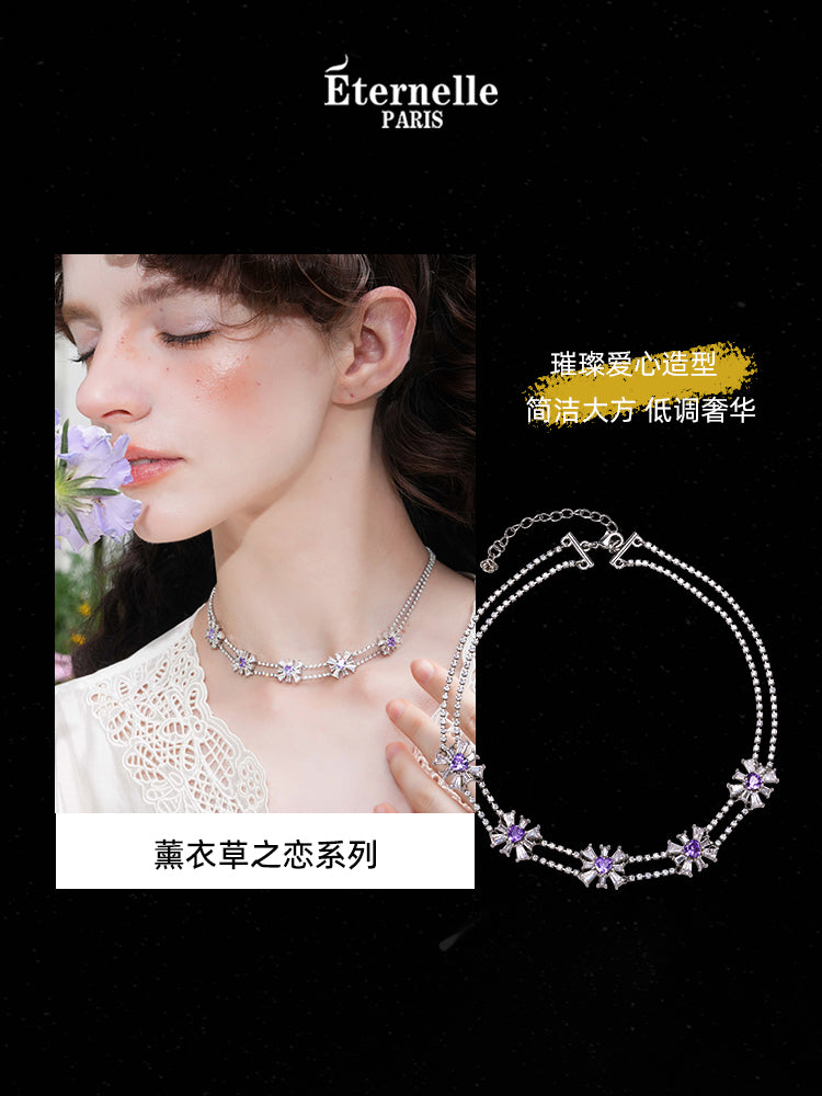 Eternelle French eternal original lavender choker women's high-quality clavicle girlfriend gift