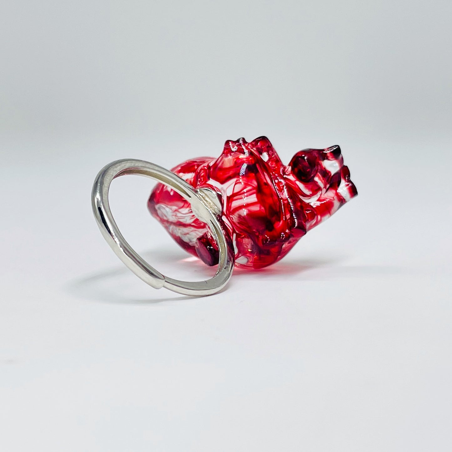 silver heart ring