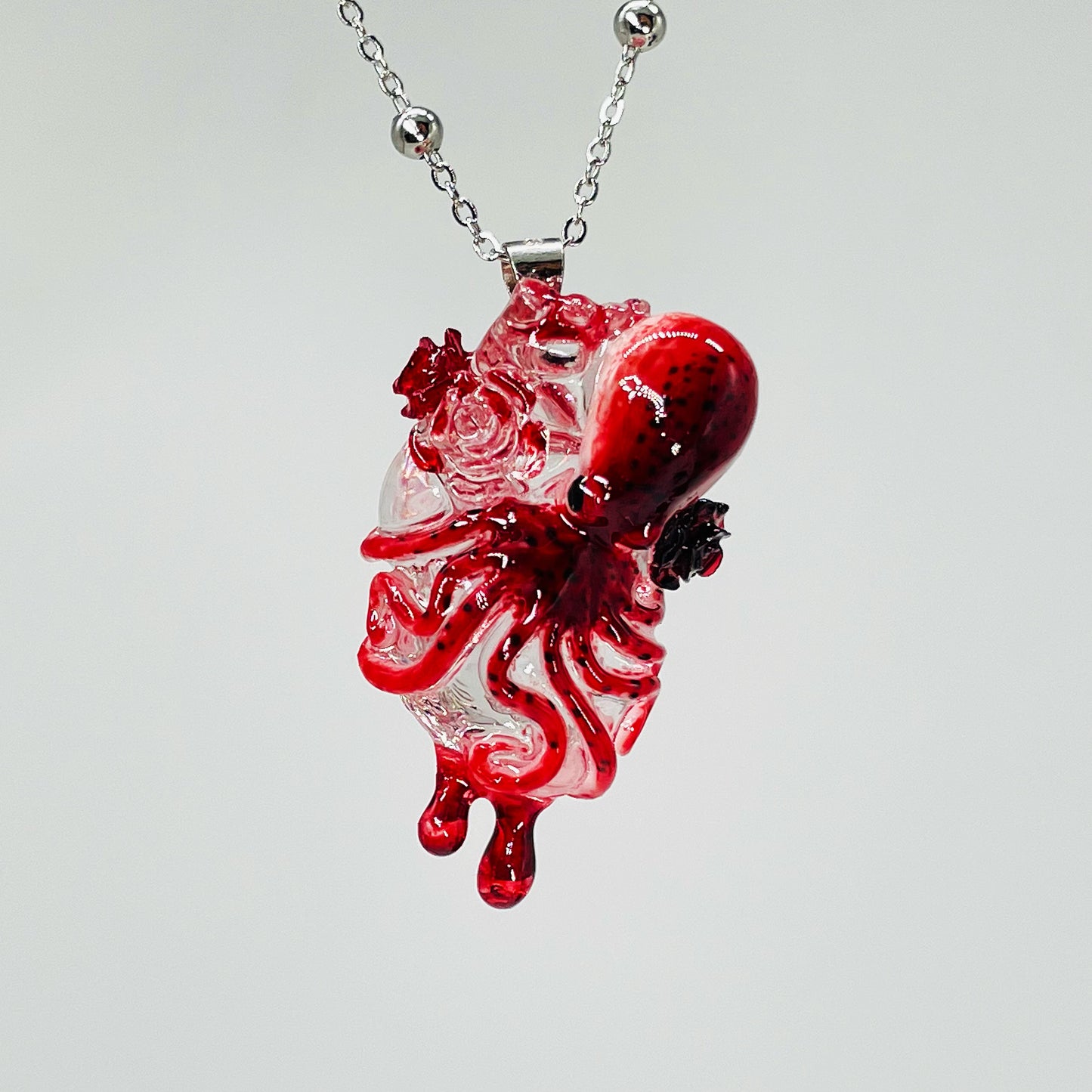 Blood red octopus heart